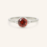 Templa Round Garnet and Diamond Ring