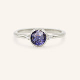 Templa Round Iolite and Diamond Ring