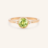 Templa Round Peridot and Diamond Ring