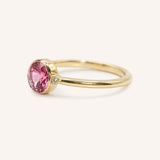 Templa Round Pink Tourmaline and Diamond Ring