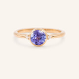 Templa Round Tanzanite and Diamond Ring