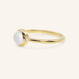 Templa Cabochon Opal Diamond Ring