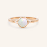 Templa Cabochon Opal Diamond Ring