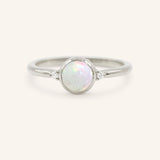 Templa Cabochon Opal Diamond Ring