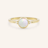 Templa Cabochon Opal Diamond Ring