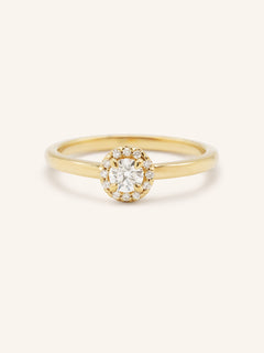 Juliet Round Diamond Halo-Style Ring