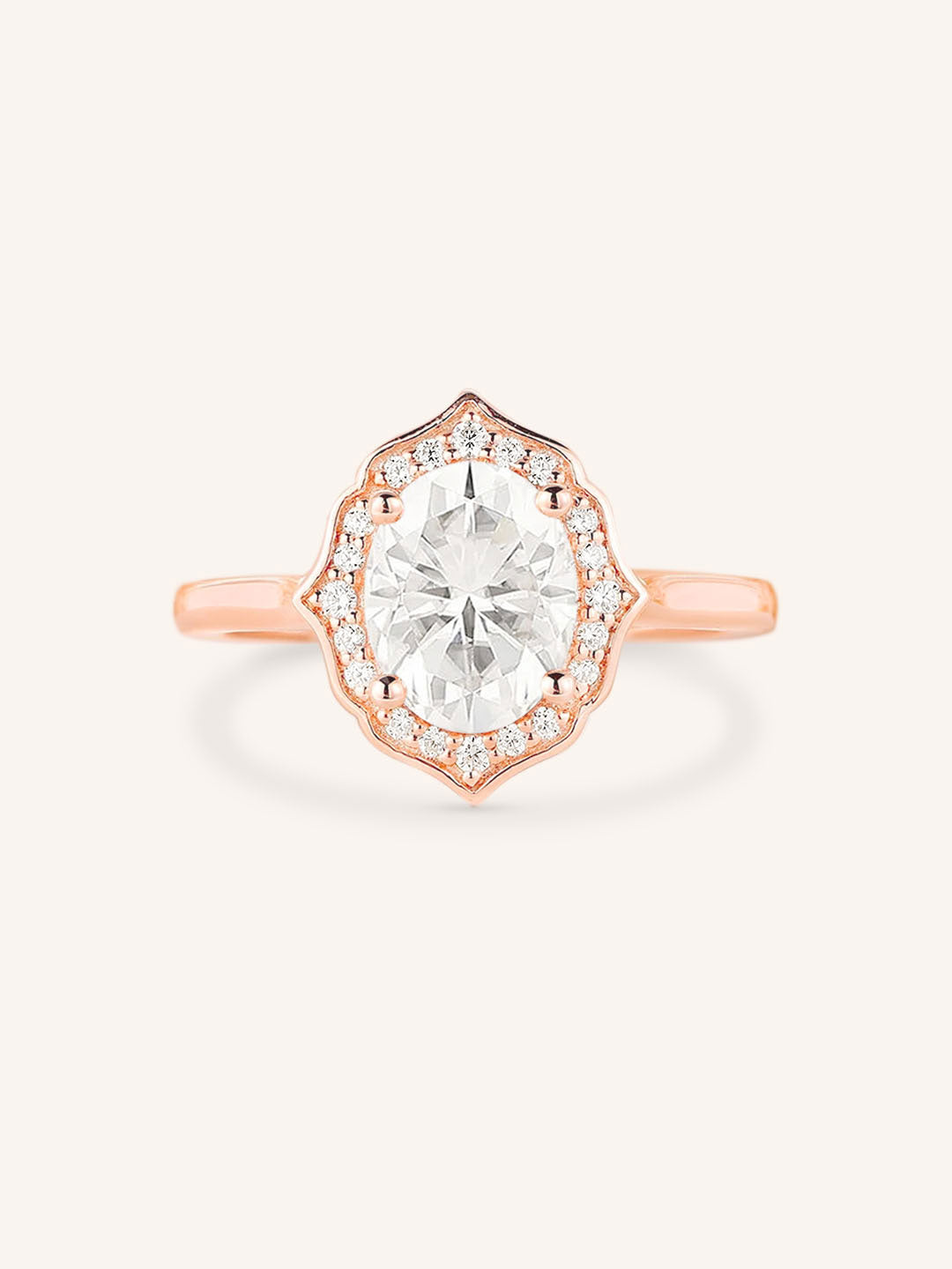 Genesee Oval Diamond Halo Engagement Ring