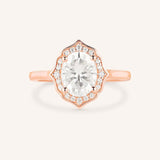 Genesee Oval Diamond Halo Engagement Ring
