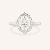 Genesee Oval Diamond Halo Engagement Ring