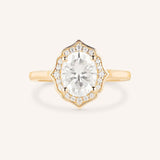 Genesee Oval Diamond Halo Engagement Ring