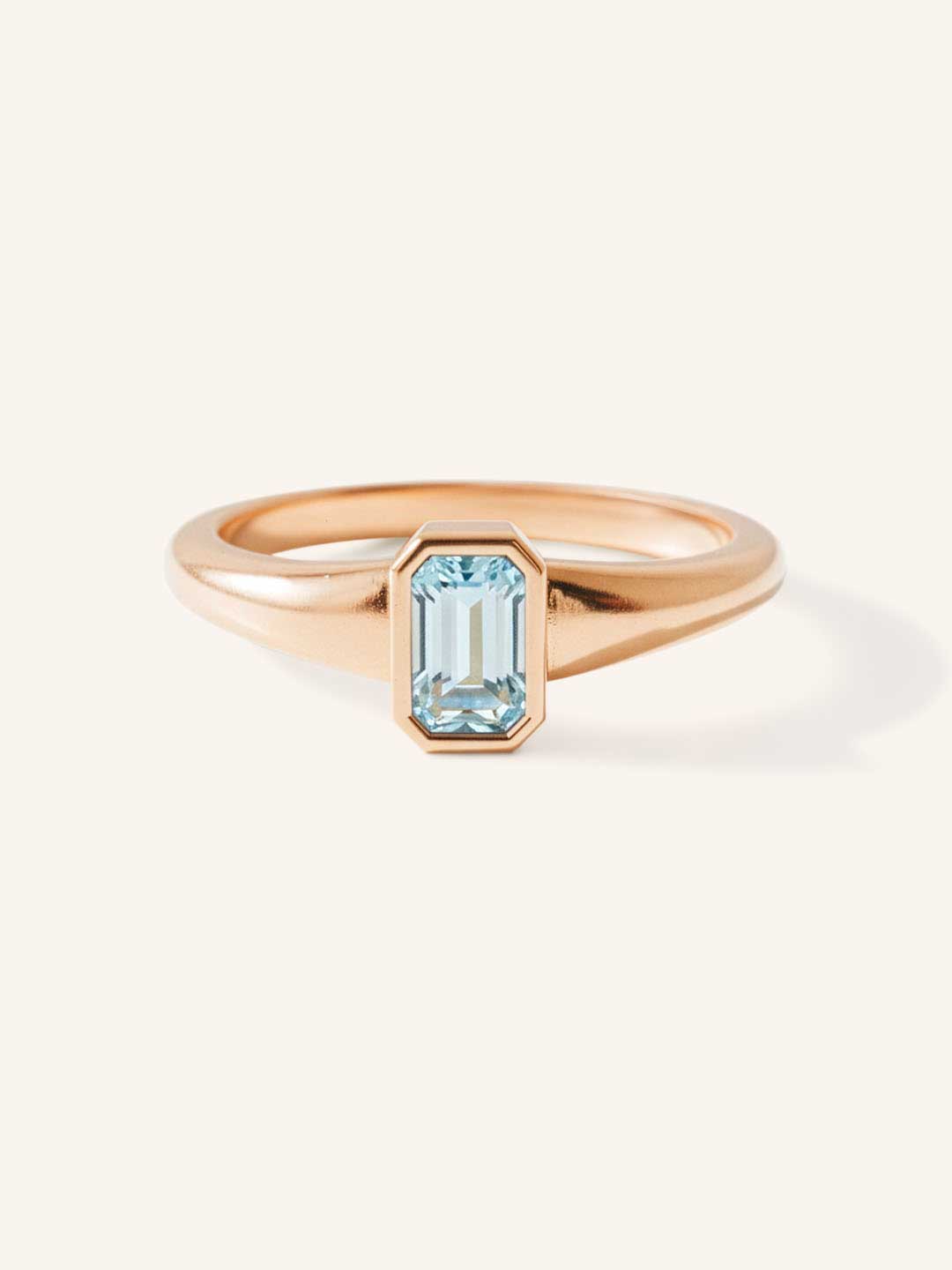 Ruthie Aquamarine Bezel Ring