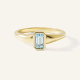 Ruthie Aquamarine Bezel Ring