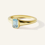 Ruthie Aquamarine Bezel Ring