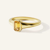 Ruthie Citrine Bezel Ring