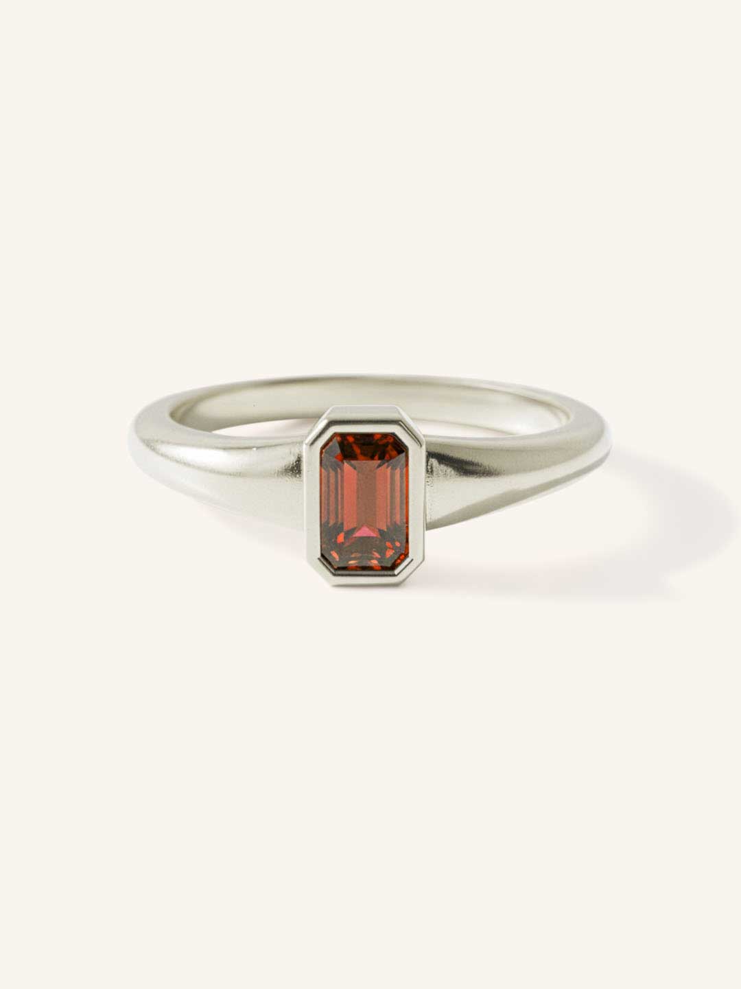 Ruthie Garnet Bezel Ring