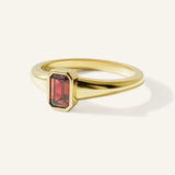Ruthie Garnet Bezel Ring