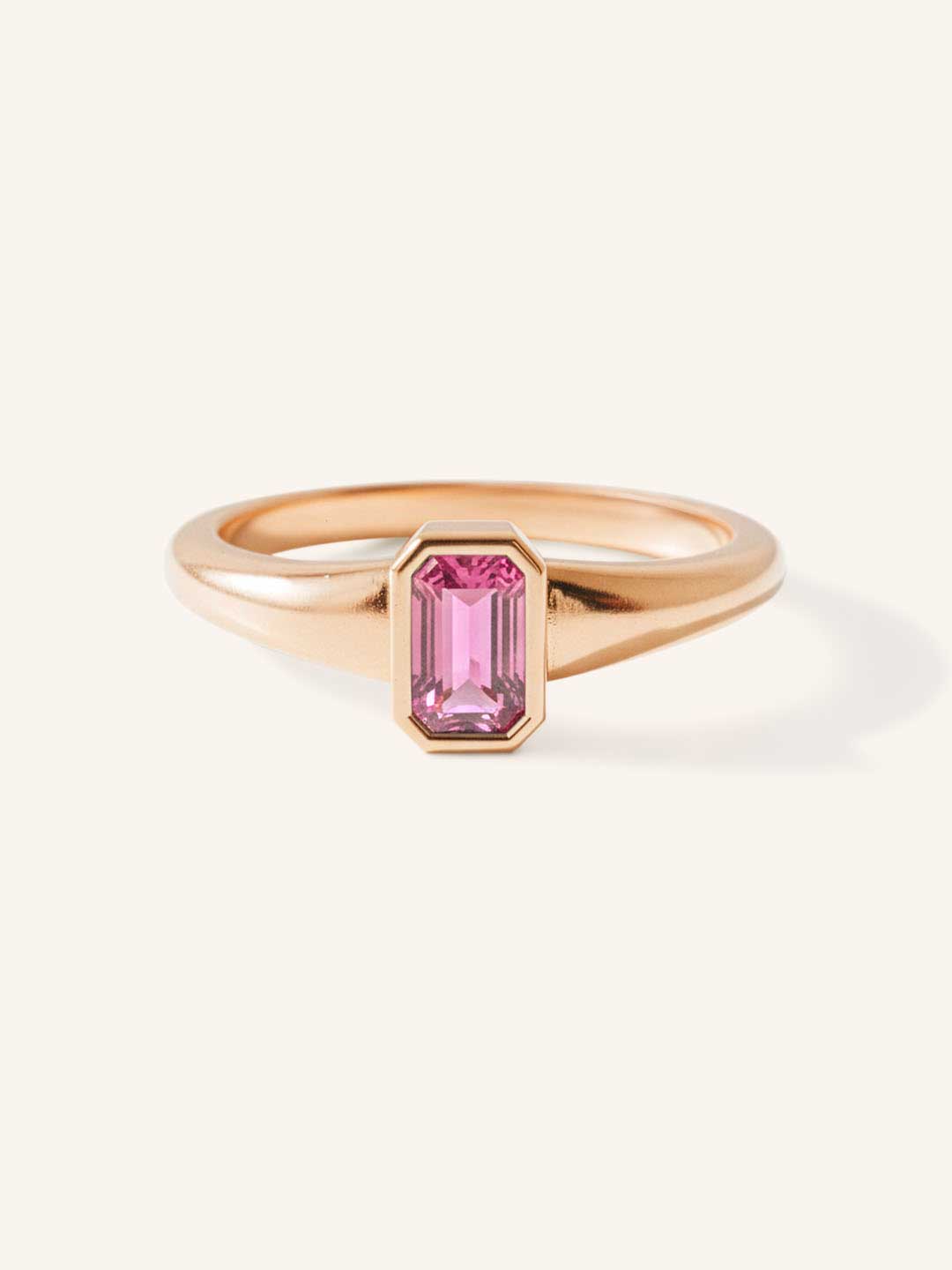 Ruthie Pink Tourmaline Bezel Ring