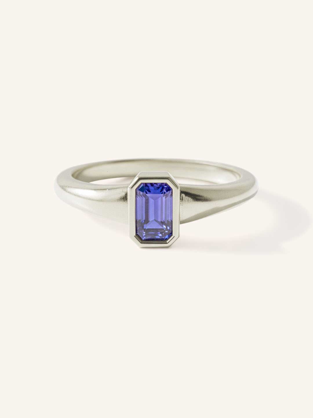 Ruthie Tanzanite Bezel Ring