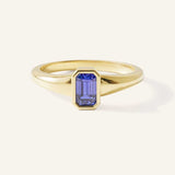 Ruthie Tanzanite Bezel Ring