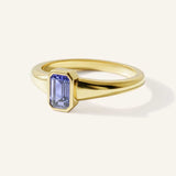 Ruthie Tanzanite Bezel Ring