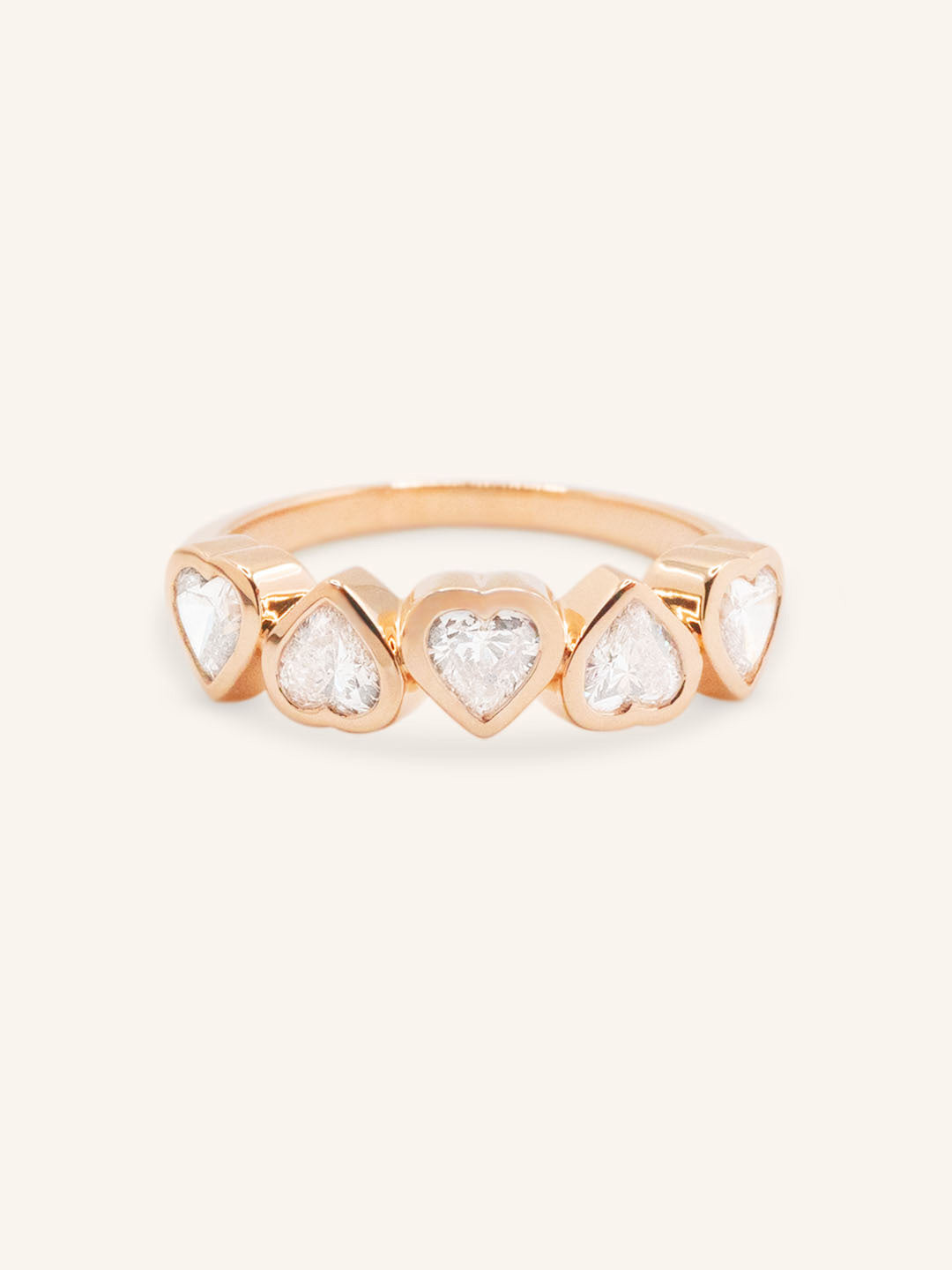 Amara Five-Stone Diamond Heart Ring