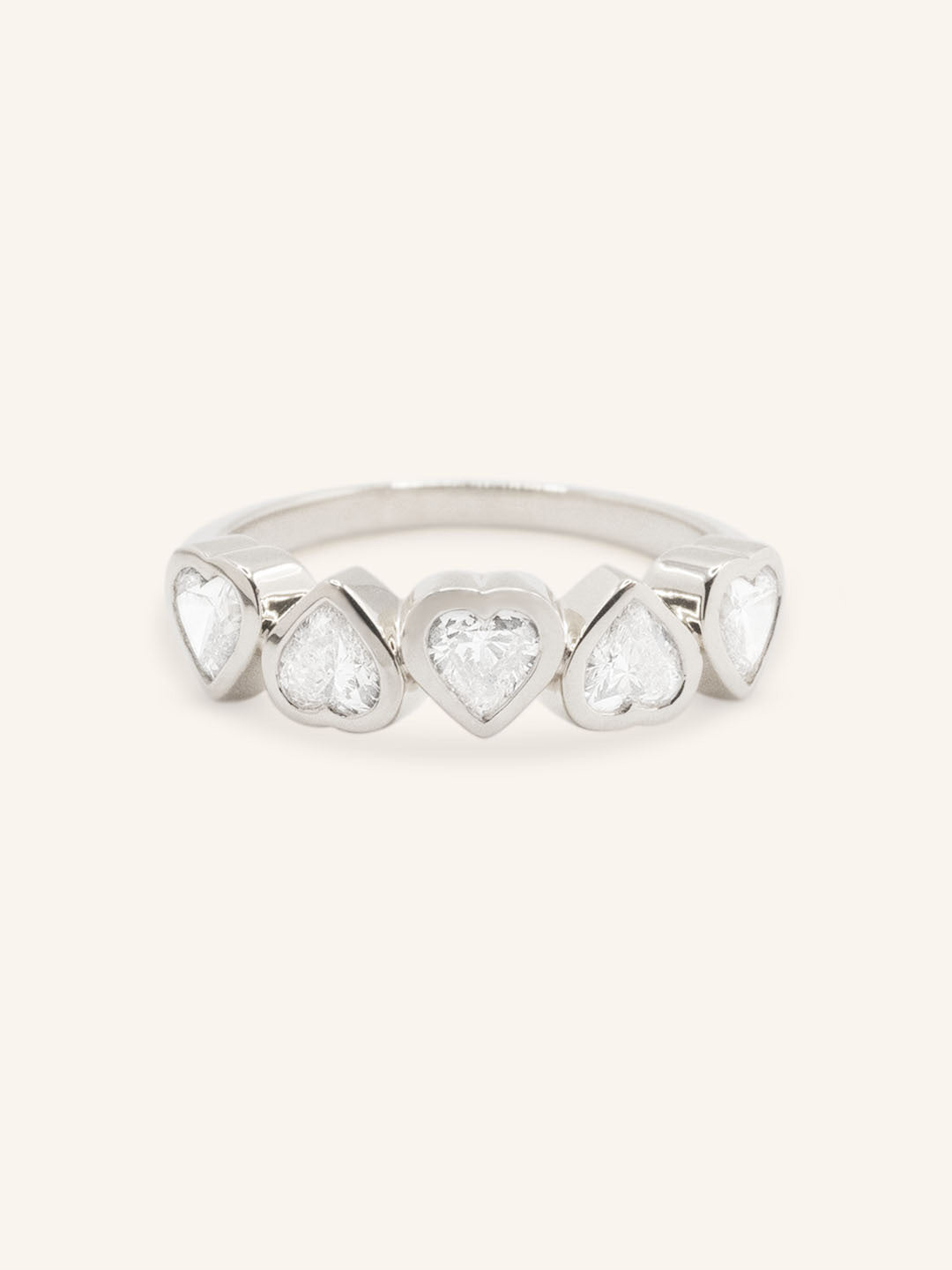 Amara Five-Stone Diamond Heart Ring