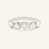 Amara Five-Stone Diamond Heart Ring