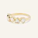 Amara Five-Stone Diamond Heart Ring