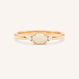 Elowen Oval Cabochon Opal Diamond Ring