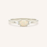 Elowen Oval Cabochon Opal Diamond Ring