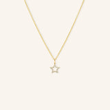 Diamond Petite Star Dangle Necklace