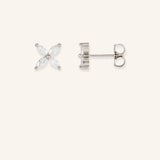 Pampillona Diamond Marquise Flower Stud Earrings