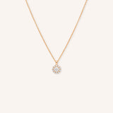 Round Diamond Halo-Style Pendant Necklace