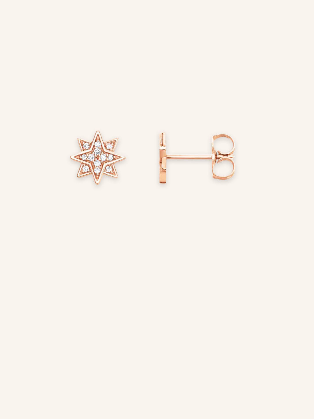 Diamond Star Stud Earrings