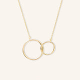 Interlocking Gold Circle Necklace