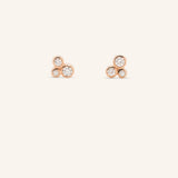 Trio Diamond Geometric Cluster Earrings