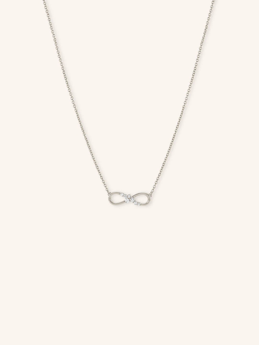 Accented Diamond Infinity Necklace