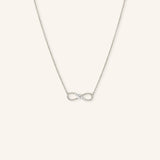 Accented Diamond Infinity Necklace