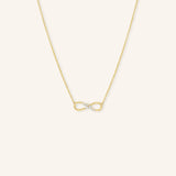 Accented Diamond Infinity Necklace