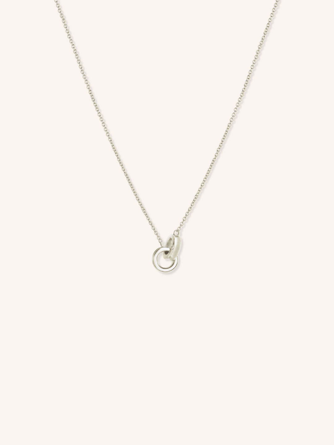 Interlocking Double Circle Gold Necklace