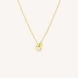 Interlocking Double Circle Gold Necklace