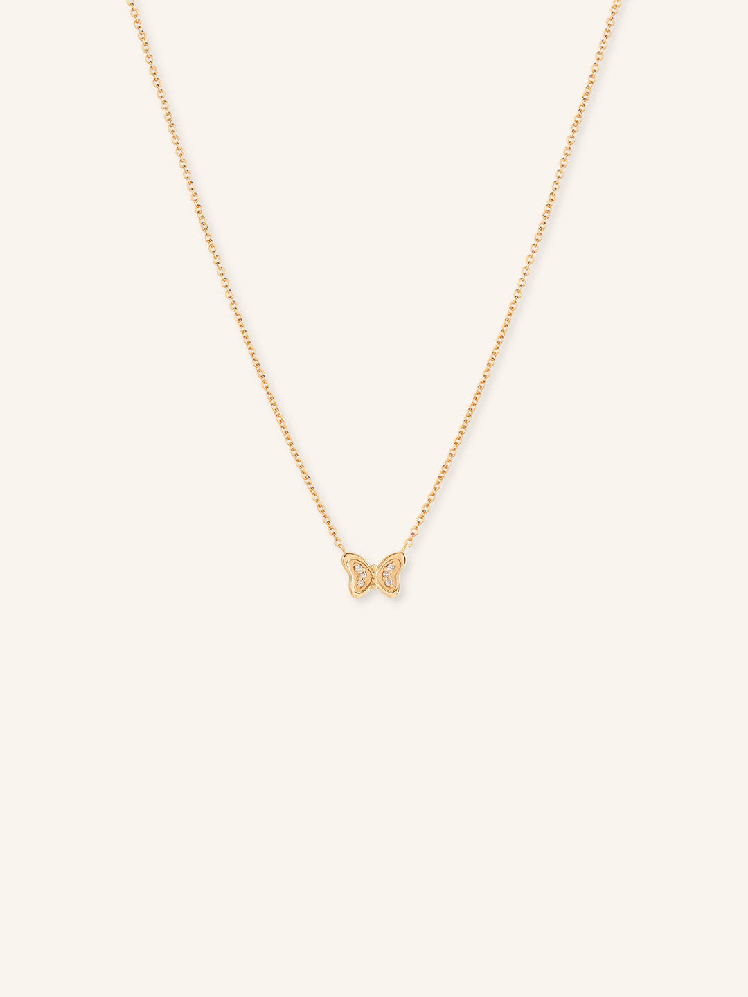 Mini Butterfly Diamond Necklace