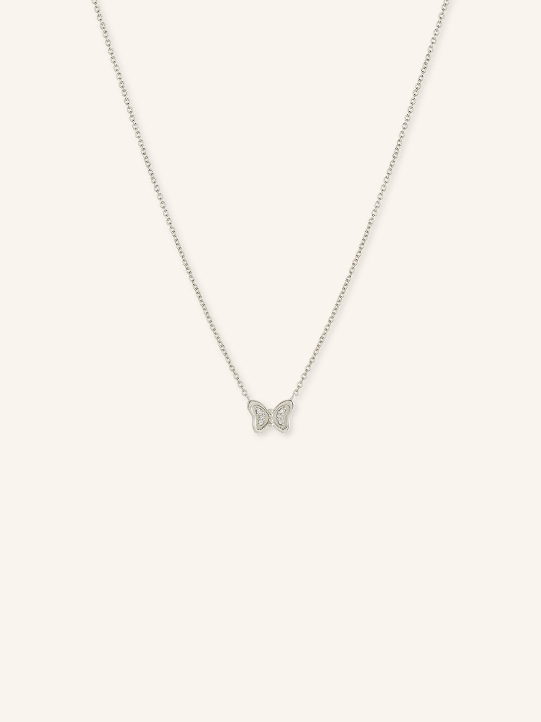 Mini Butterfly Diamond Necklace