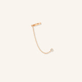 Diamond Single Ear Cuff with Chain