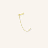 Diamond Single Ear Cuff with Chain