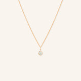 Joyce Round Opal Diamond Necklace