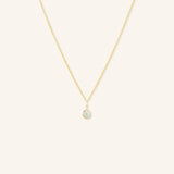 Joyce Round Opal Diamond Necklace