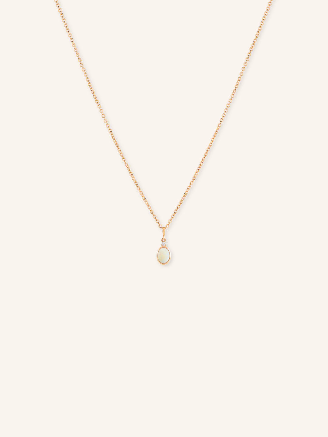 Joyce Oval Opal Diamond Necklace