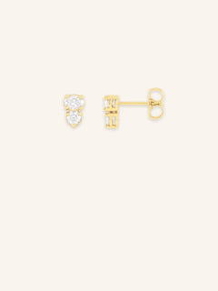 Jacqueline Diamond Two-Stone Stud Earrings