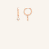 Alaric Square Diamond Hoop Earrings